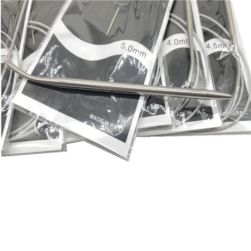 Premium Stainless Steel Crochet and Knitting Needlework Kit - 7 Piece Set