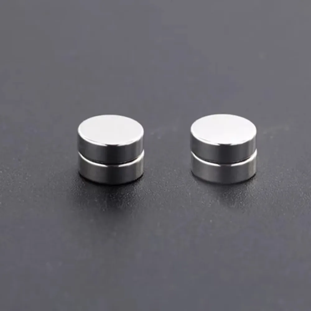 3 Pairs Crystal Strong Magnetic Ear Stud Clip Earrings for Men and Women Punk Round Zircon Magnet Earrings Non Piercing Jewelry 3