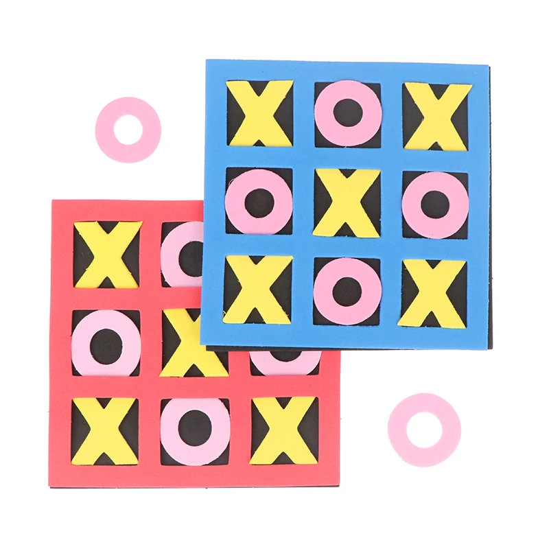 1PC Parent-Child Leisure Board Game Jiugongge XO Chessboard Funny Developing Intelligent Educational Tic Tac Toe Toy Kids Gift board game toys
