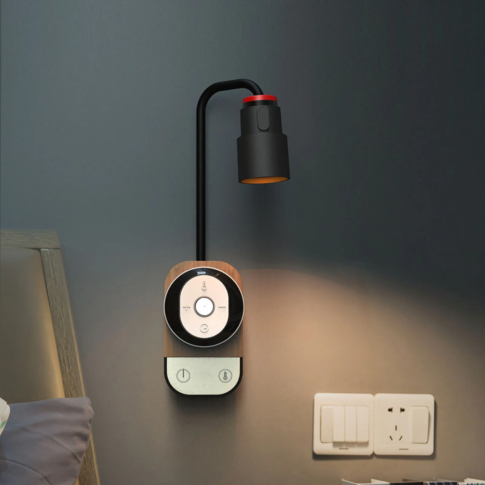 

LED Bedside Table Lamp , Eye Protection Magnetic Suction Night Light Multifunctional Wall Lamp Student Dormitory for Study/Read