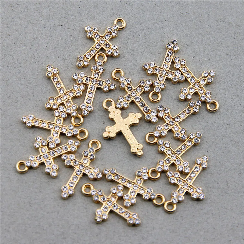 12pcs/bag 30x11mm Cross Charms For Jewelry Making Handmade Jewelry Craft  Findings DIY Jewelry Components