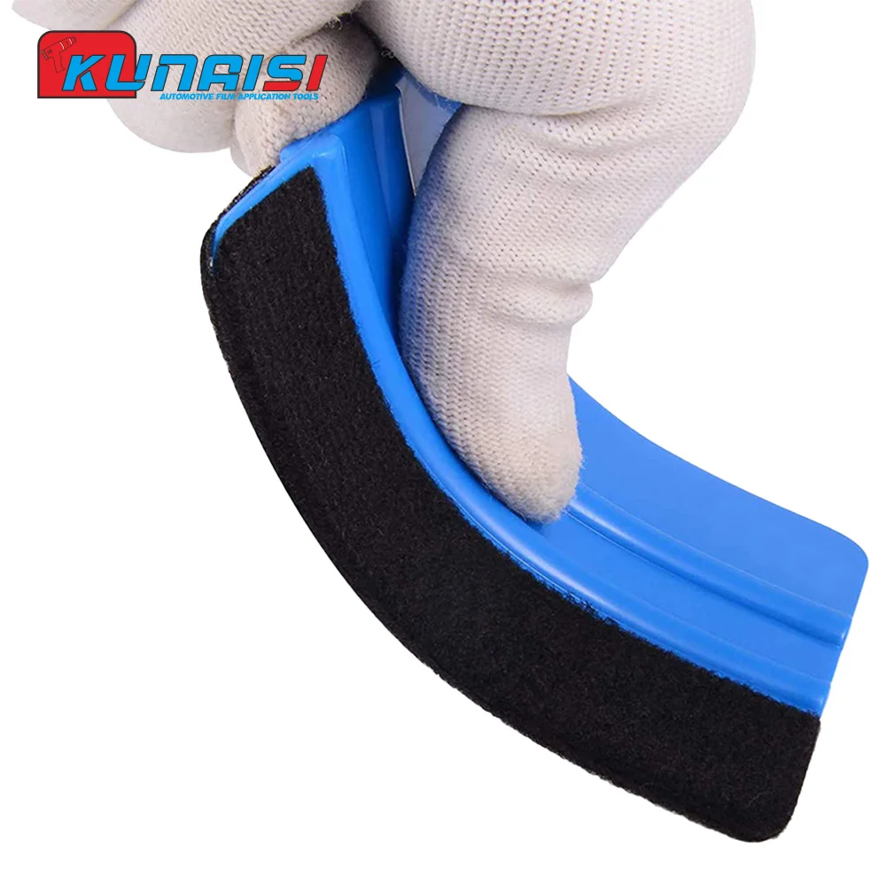 KUNAISI Car Stickers Film Install Squeegee Vinyl Carbon Fiber Scraper with Felt Squeegee Tool FilmWrapping Car Wrap Tools 10x7cm 3