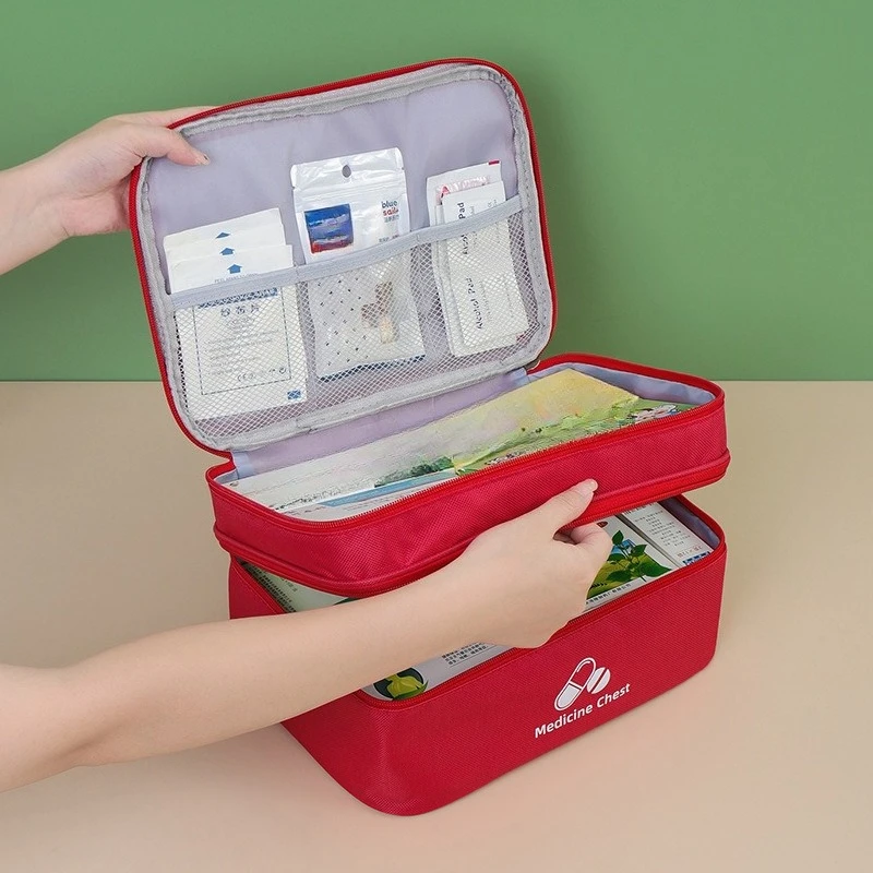 Outdoor Portable Medicine Storage Bag First Aid Bag Medicine Box Emergency Epidemic Prevention School Health