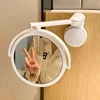 Wall Mounted Foldable Extending Arm Bathroom Mirror with Swivel Suction Double Sided for Cosmetic Makeup No Drill Required 6