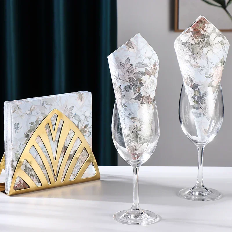 Printing Napkins Tissue Paper Handkerchief Paper Hotel Square Party Folded Placemats 33*33cm 20pcs/pac 2-Ply