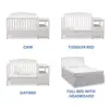Abby Convertible Crib and Changer Bianca White 5