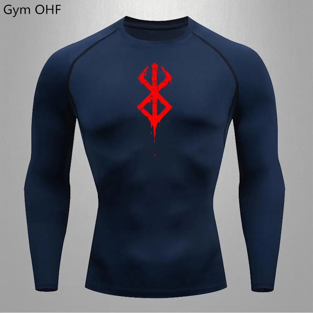 Berserk Anime Quick Dry Men's Compression T-Shirt - Summer Short Sleeve Sports Top
