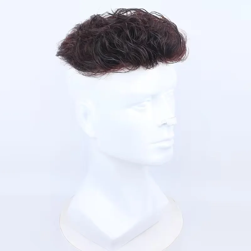 Parrucchino Corto Testurizzato per Uomo, Aspetto Naturale, Capelli Umani, Sostituzione per Copertura Capelli Grigi - immagine 6