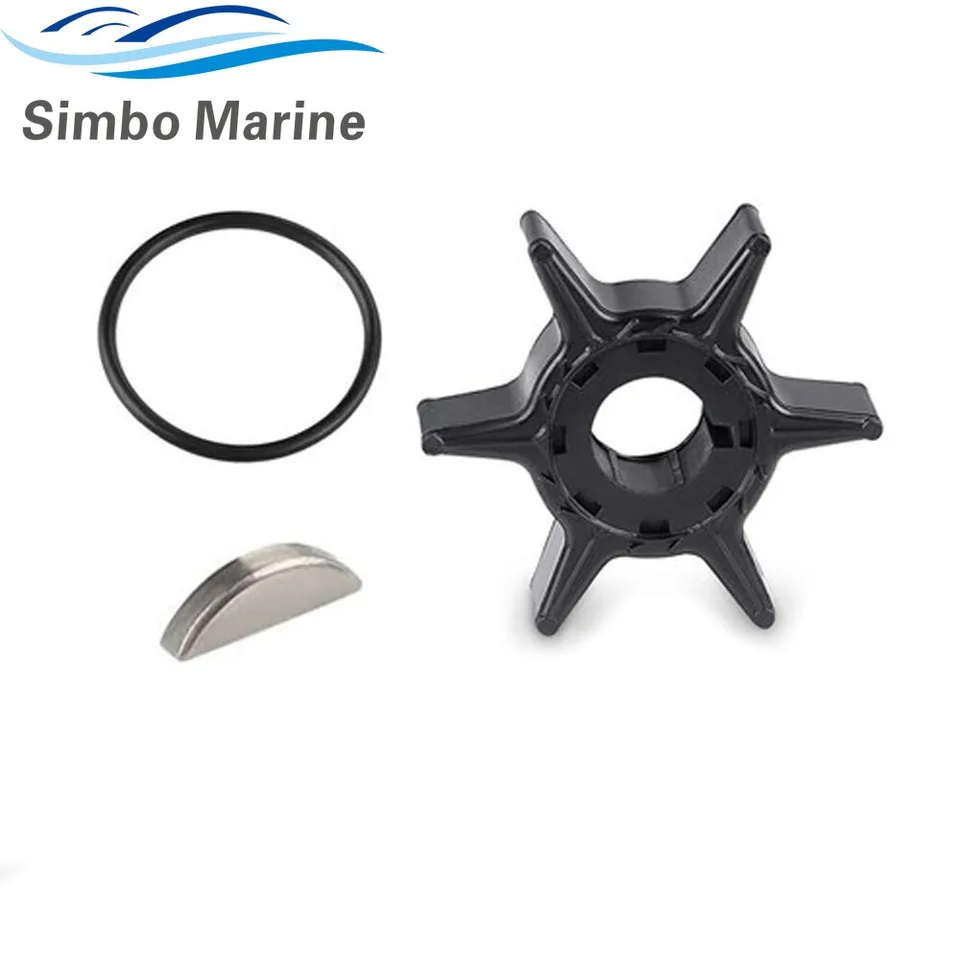 ウォーターポンプインペラーとキー YAMA 船外機 2 & 4 ストローク 5 6 HP 6E0-44352 ウォーターポンプインペラー 4HP 5HP 6HP 船外機交換部品に適合