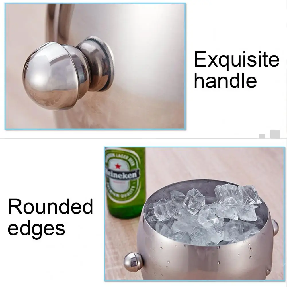 Wine Chiller Eco-friendly Bottle Cooler Rust-proof Ice Barrel 3 Styles Ice Bucket Single Layer Beer Chiller for Bar