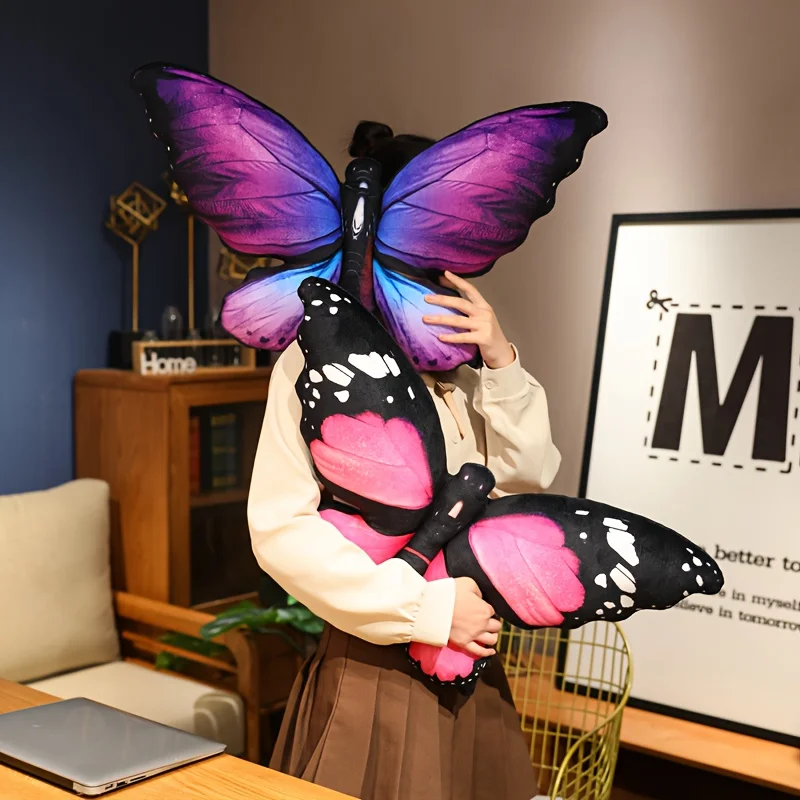 Simulation Butterfly Sofa Pillow, Butterfly Plush Stuffed Pillow Back To Nature Room Decor