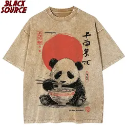 Panda Relaxation Oversized Unisex T - Shirt - Casual Short Sleeve Summer Tee - XXXL (01 t0207)