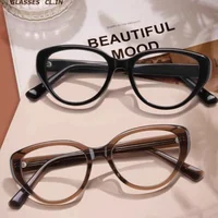 Lunettes d'ordinateur à monture œil de chat pour femmes, lunettes plates anti-lumière bleue, lunettes ultra-légères, mode vintage pour filles 2
