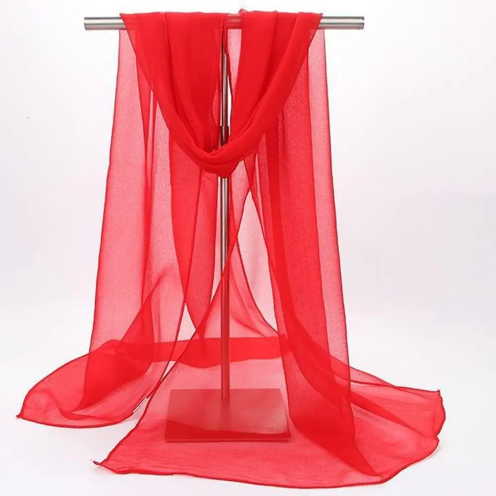 

Beach Scarf Fashion Women Gradient Shade Chiffon Scarf Breathable Chiffon Shawl