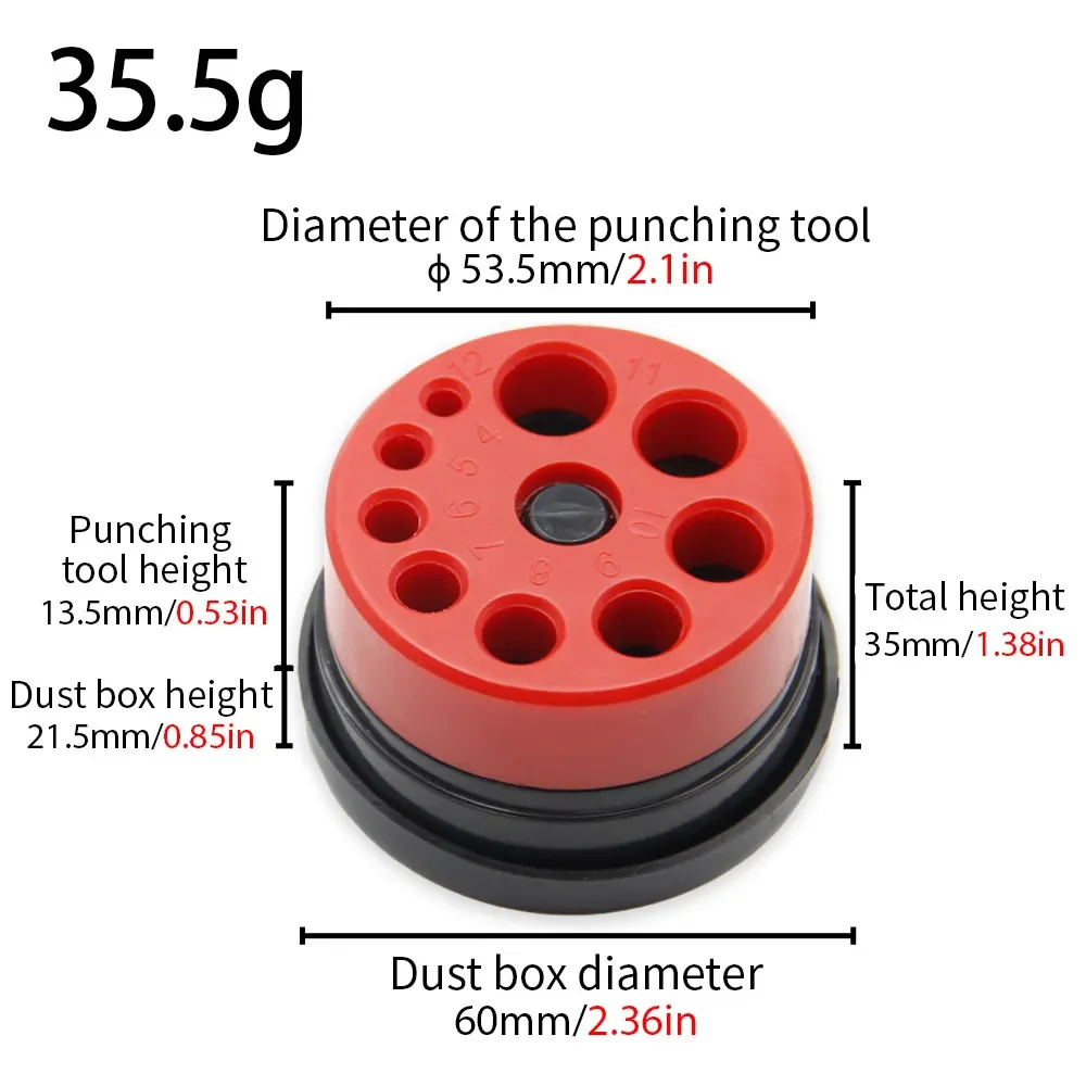1PC Red Dust Collector Punching Machine Dust Bowl Dust-proof Device Electric Hammer Dust Stopper Electric Tool Accessories