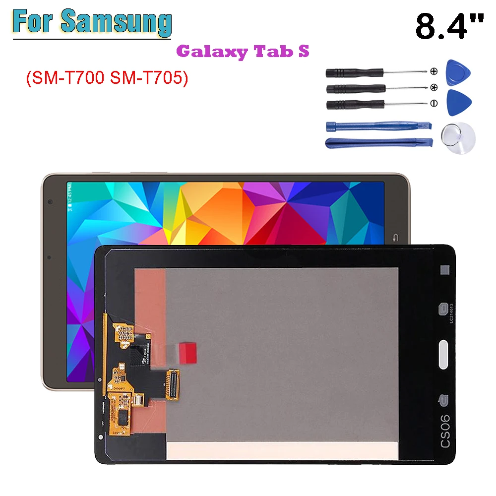 

8.4" New For Samsung Galaxy Tab S SM-T700 SM-T705 T700 T705 LCD Display Touch Screen Digitizer Glass Assembly Repair Parts