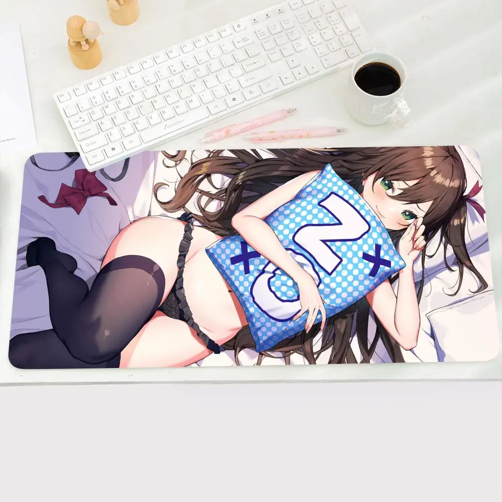 thumbnail image 1 of Bonita alfombrilla de ratón de Anime Hentai de lujo para chica, alfombrilla de goma para teclado de Gamer, alfombrilla de escritorio grande de oficina para Juegos de PC suave portátil, 1 of 5