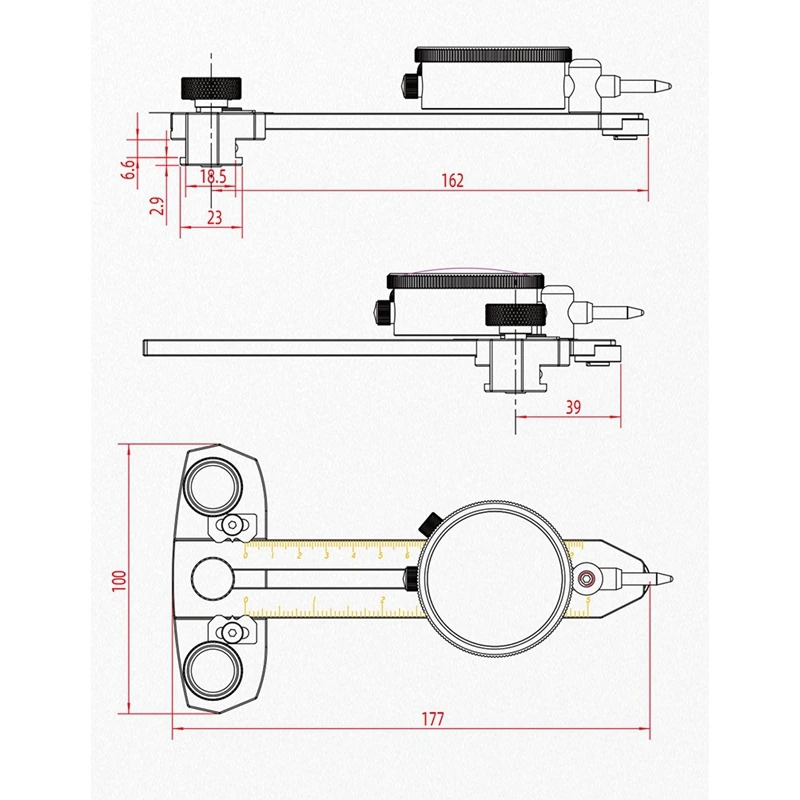 Table Saw Jig Dial Indicator Wood Rip Cutting Guide Marking Gauge For Band Router woodworking table saw