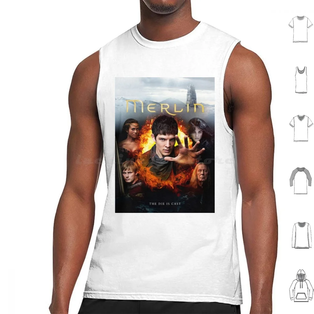 Merlin Poster Canotte Stampa Cotone Merlin Arthur Pendragon