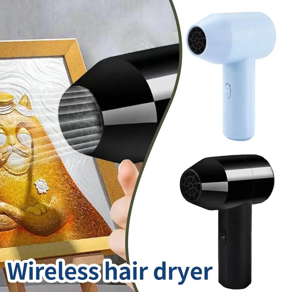 

Violent turbo electric fan Wireless quick-drying electric hair dryer for art Blowing dust turbo fan for painting color stud Y3X7