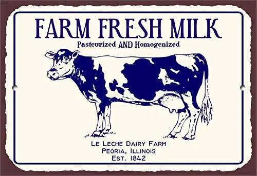 

Metal Sign Great Aluminum Tin Sign Farm Fresh Milk Vintage Sign