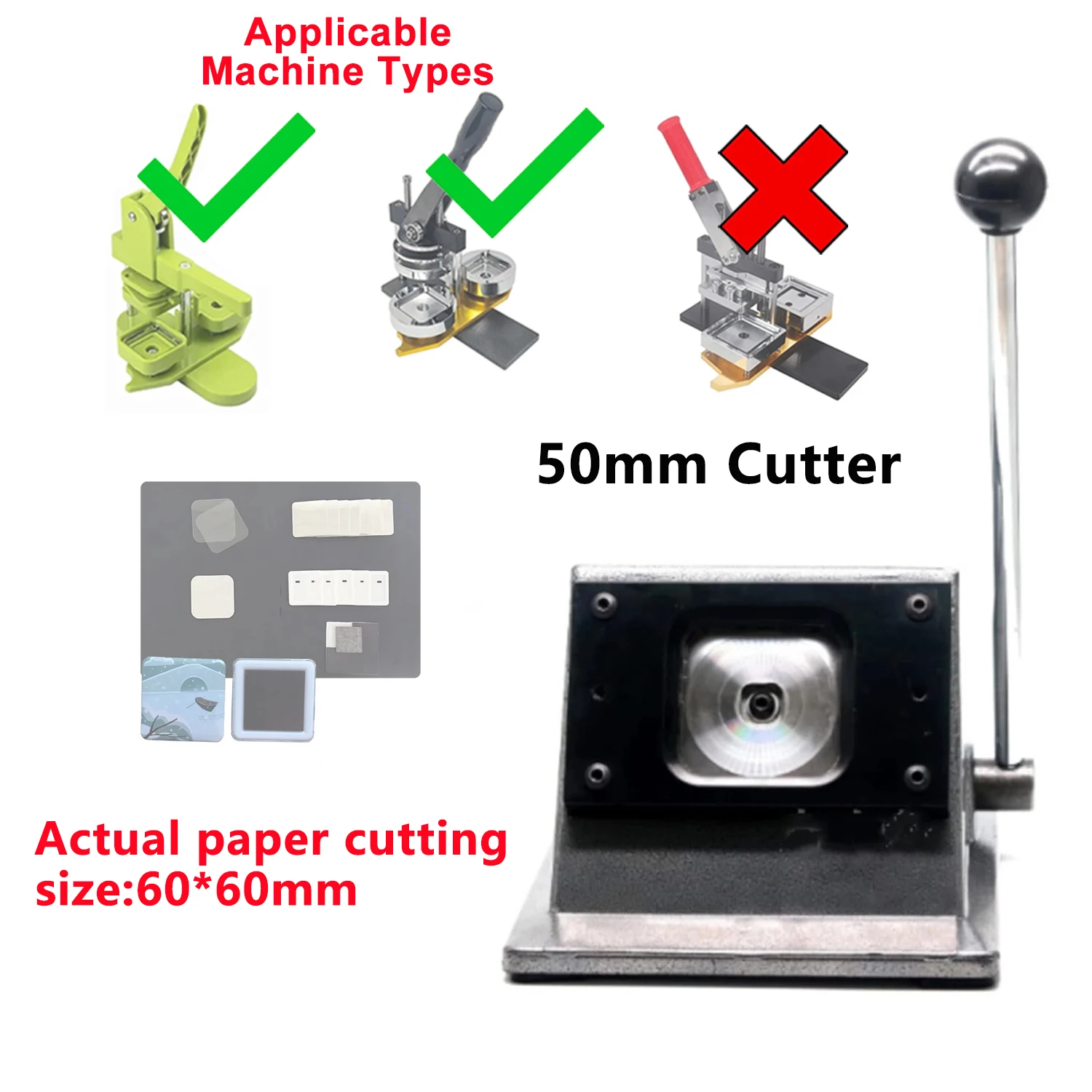 ボタンメーカーピングラフィックパンチダイカッターバッジ製造機 DIY