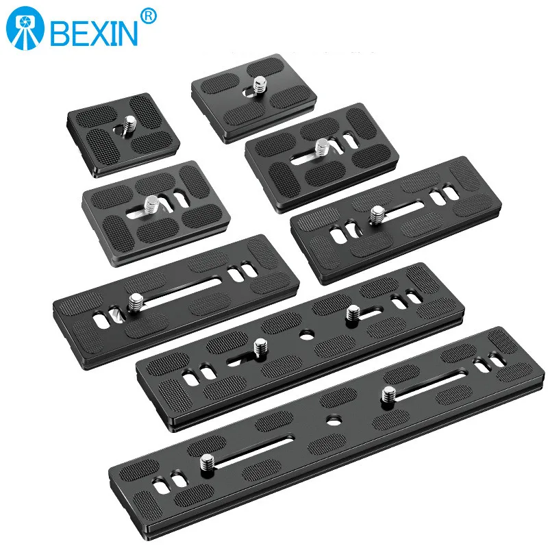 BEXIN Universal Aluminum Alloy Quick Release Plate Tripod Mount Adapter with 1/4 Screw for Benro Arca Swiss Tripod Ball head