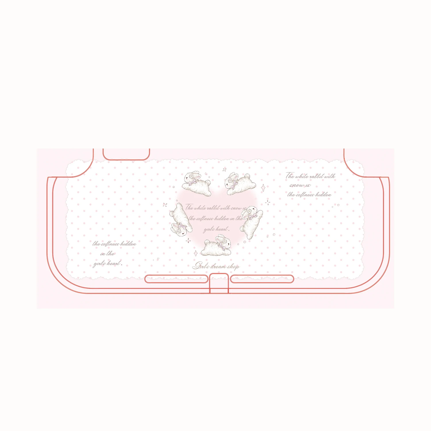 Charming Ins Style Rabbit Protective Cover - Durable Split Hard Case