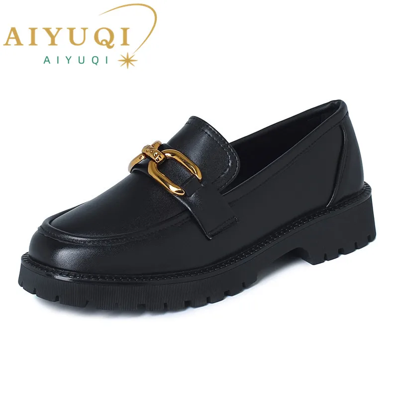 

AIYUQI Loafers Shoes Women large size 41 42 43 Spring Leisure Lady Footwear Chunky Slip On Shoes for Women
