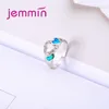 Trendy Heart Blue Opal Ring for Women Femme Promise Ring High-End 925 Sterling Silver Jewelry Fashion Jewelry Gift 6