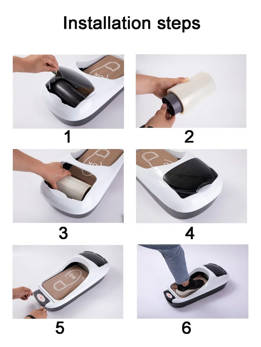 Macchina Copriscarpe Usa E Getta - Con Rotolo Pellicola Per Protezione Pavimenti - Foto 11