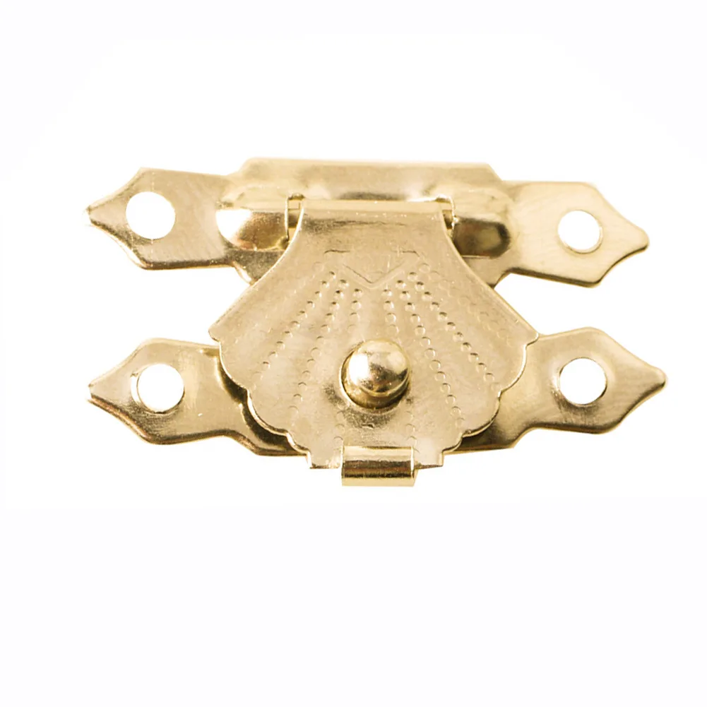 Description Picture 5 of itemNone Padlock Hasps Latch None Gold Iron 10pcs 30*18mm Antique Bronze Hasps Latch Latch Hook Retro High Quality