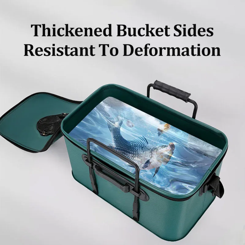 

Folding Fishing Bucket Fisherman Bags EVA Live Fish Carrying Bag Sea River Fishing Ice Box Waterproof Well-bucket Fish Container