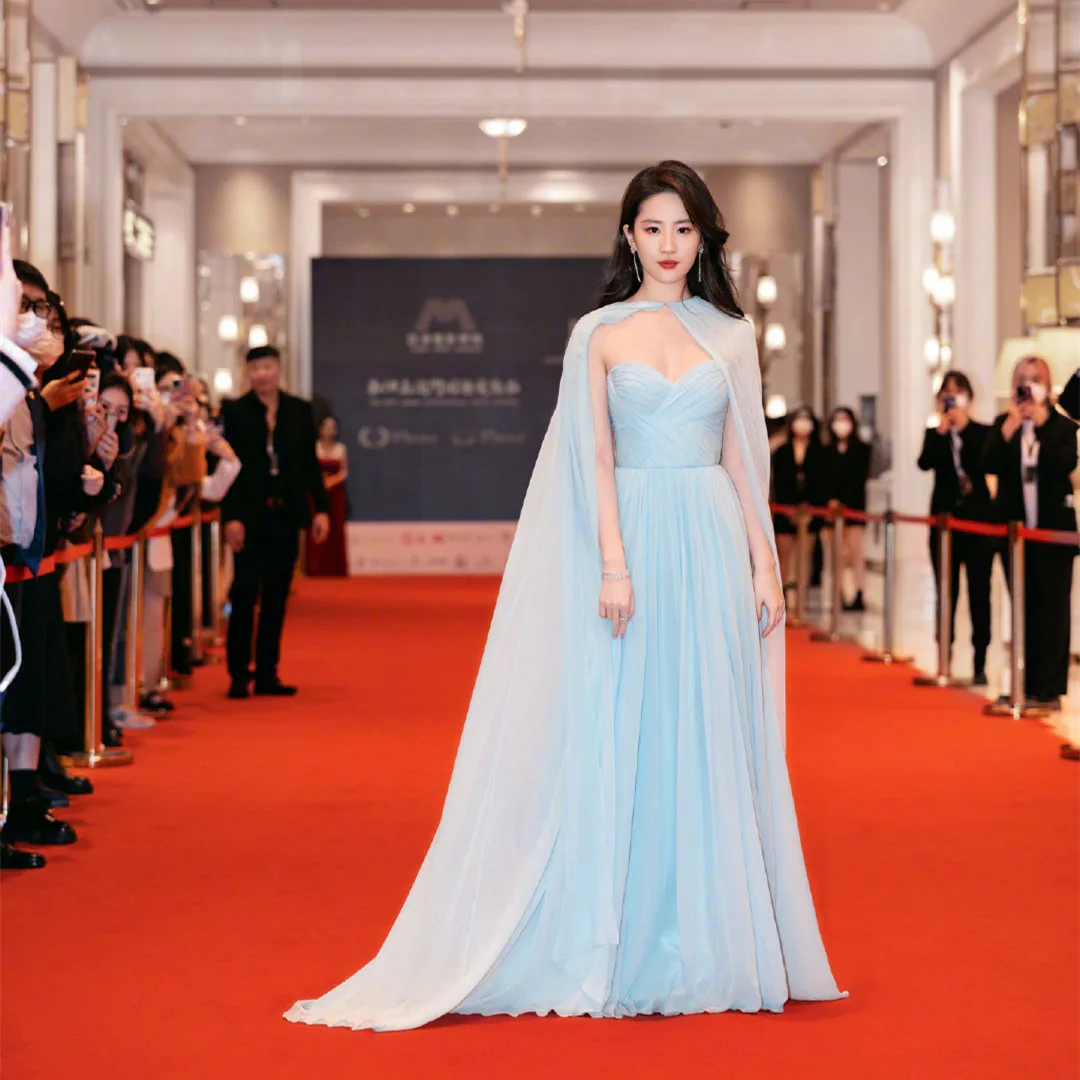 

Elegant Long Sweetheart Pleated Evening Dresses With Cape Sheath Muslim Chiffon Floor Length Prom Formal Dress for Women