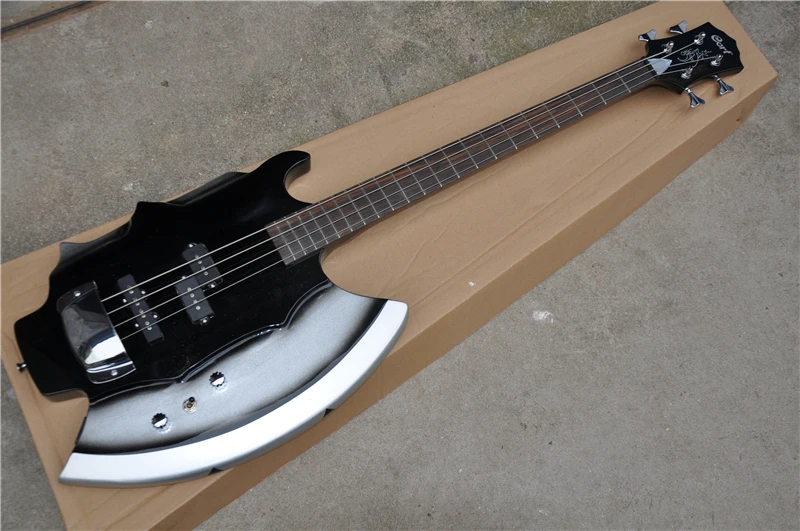 

High quality custom 4 string bass electric guitar, classic axe shape, free shipping