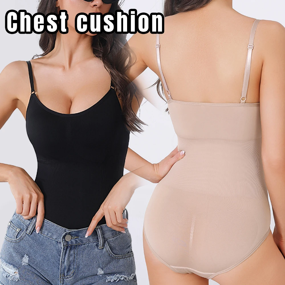 Shapewear Bodysuit For Tummy Control Women Hooks Crotch Body Shaper Stree Jumpsuit With Bras Abdomen Control_voghion.com