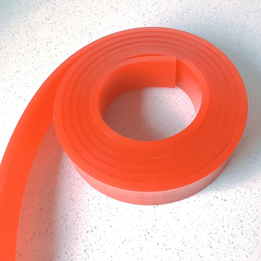 프레스 기계용 수성 잉크 고무 스트립, 스크린 인쇄 스크레이퍼, 납작하고 날카로운 마우스, 30*9