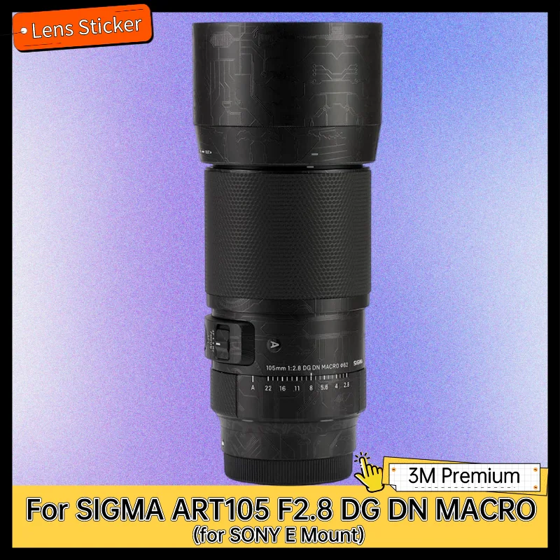 

Для SIGMA ART105 F2.8 DG DN MACRO для SONY E Mount Lens Body Sticker Защитная Наклейка виниловая пленка защитное покрытие