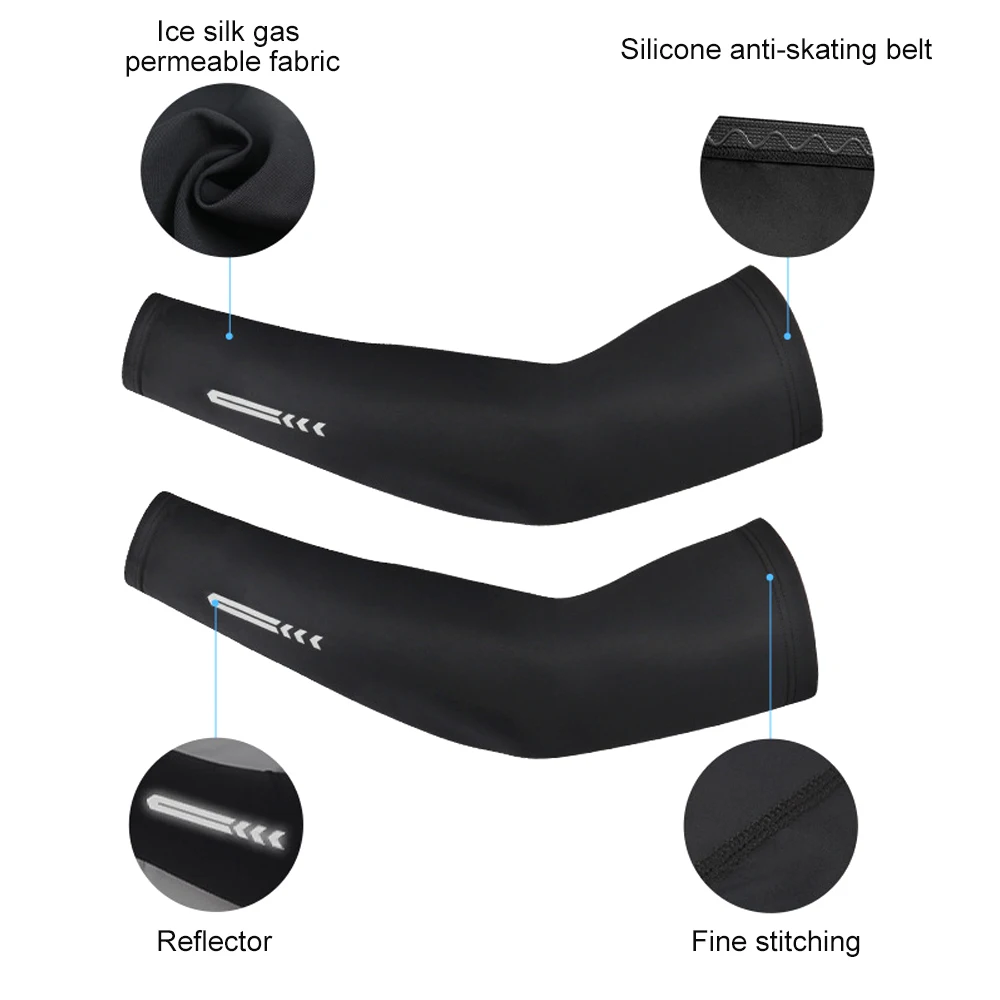Sun Protection Arm Sleeves Arm Sleeves Cooling Arm Sleeves Basketball Elbow Protectors 1Pair Ice Fabric Breathable UV Protection Running Cooling UPF 50 Arm Sleeves Fitness Basketball Elbow Pad Sport Cycling Outdoor