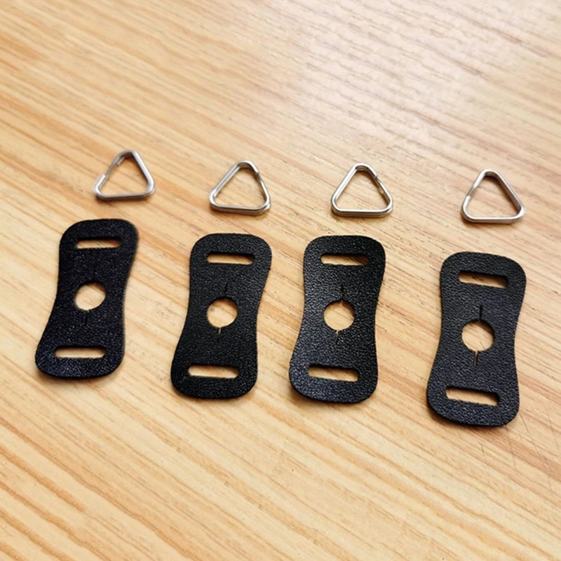 

2Pcs Camera Strap for Triangle Split Ring Hook PU Leather Cap Protective Cover Pads Anti-scratch Leather Gasket Dropship