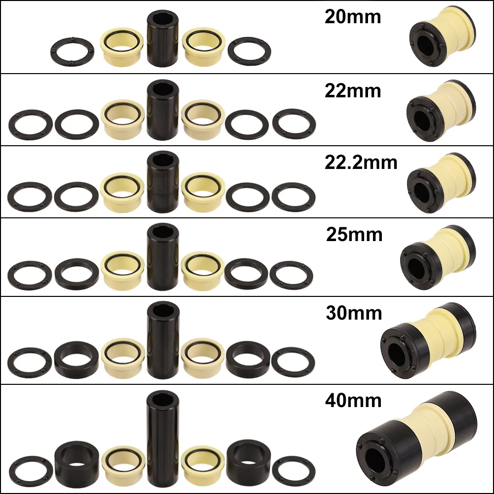 HEPPE 자전거 리어 서스펜션 부싱 20/22/22.2/25/30/40mm MTB 리어 쇼크 업소버 DU 부싱 (FOX 리어 쇼크 업소버용)