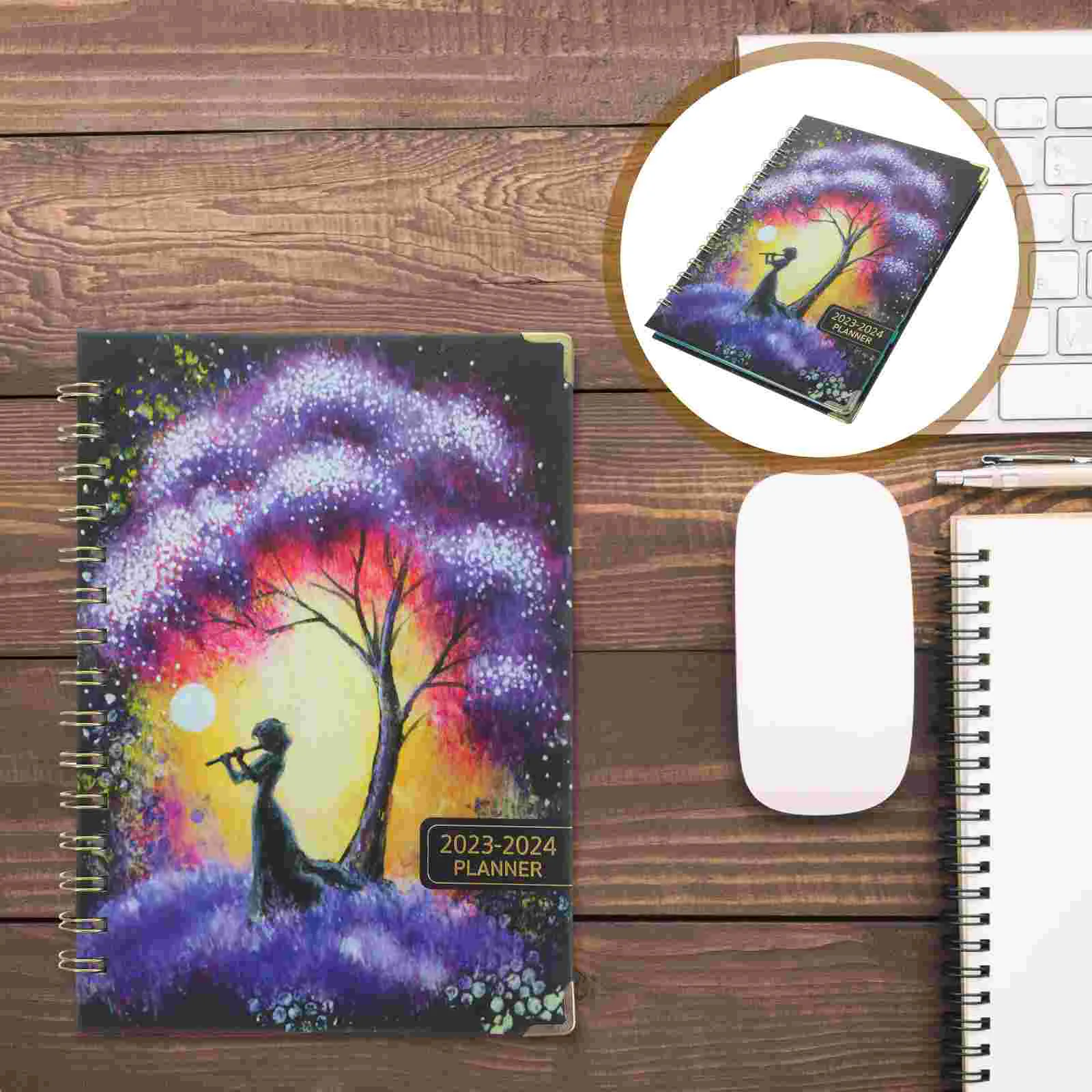 

2024 Agenda Book Writing Daily Use Note Pads Spiral Academic Planner 2023 Convenient Notebook Notebooks