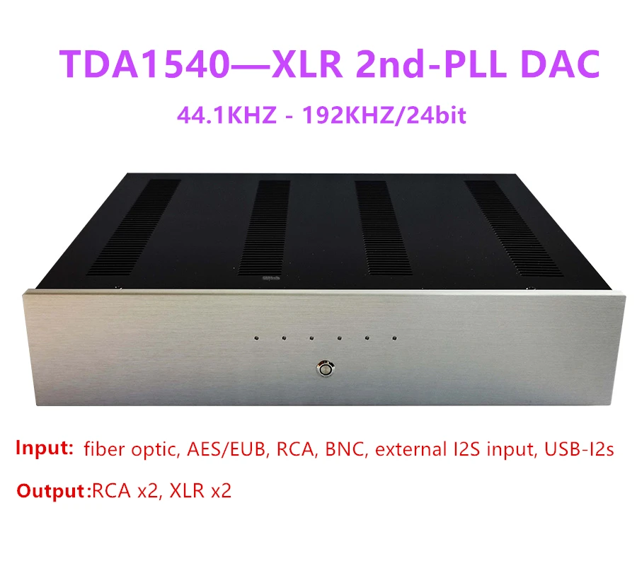 

35W*2 TDA1540—XLR 2nd-PLL DAC True Balanced Output Audio Decoder PCM Support 44.1KHZ - 192KHZ/24bit AK4118 Chip RCA*2, XLR*2