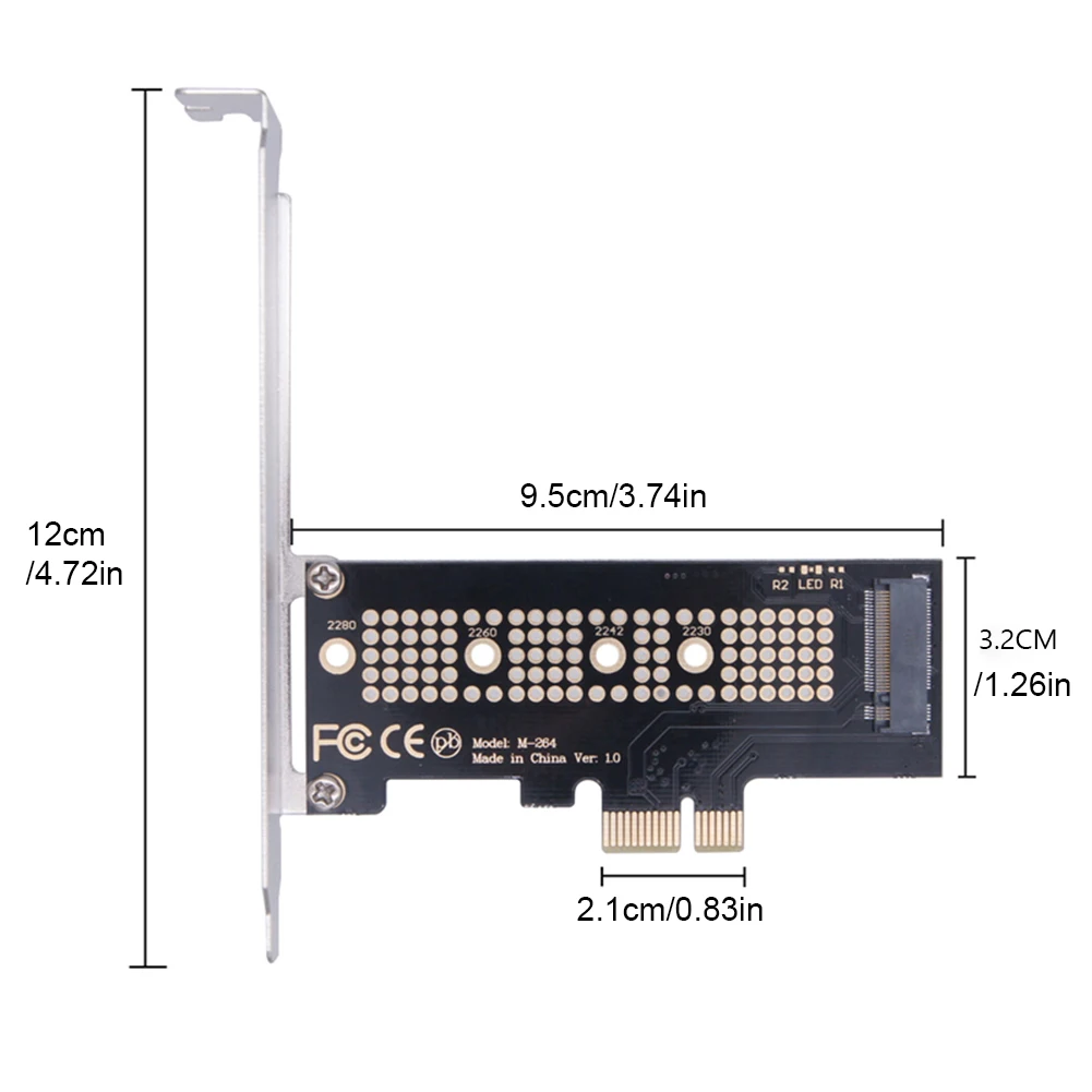 M.2 NGFF M.2 SSD Adapter PCI-E M.2 NVMe PCIE SSD Connector High Speed Hard Disk Converter 4X 8X 16X Support 2230 2242 2260 2280
