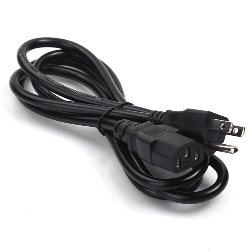 Universal Three-Prong AC Power Charging Cable - Brand New, 1.2M Length