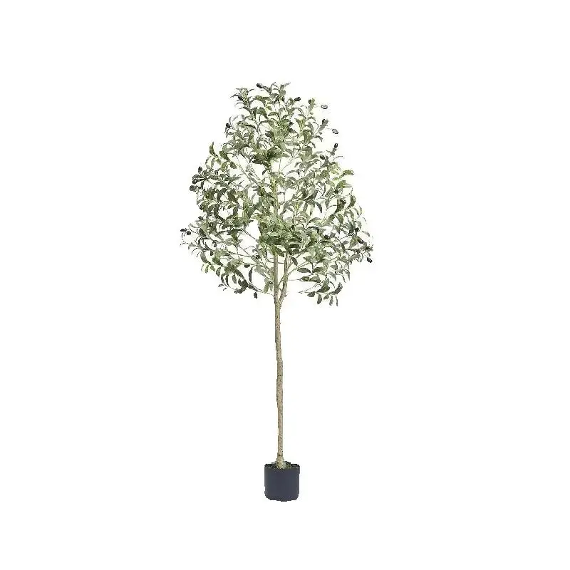 SucceBuy Artificial Olive Tree 4/5/6FT Tall Faux Plant Secure PE Material Anti-Tip Tilt Protection Low-Maintenance Tree for Home