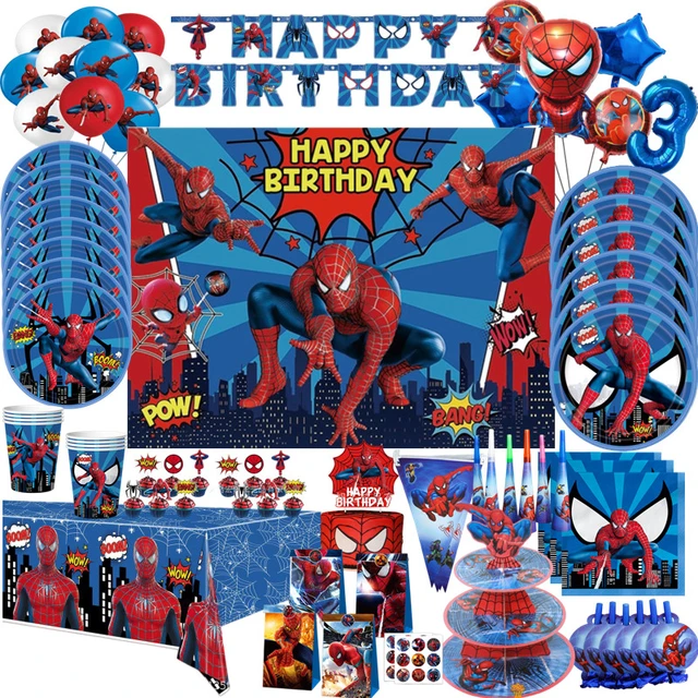 SpiderMan decorazioni per feste stoviglie usa e getta piatto tazza tovaglia  festa di compleanno per bambini