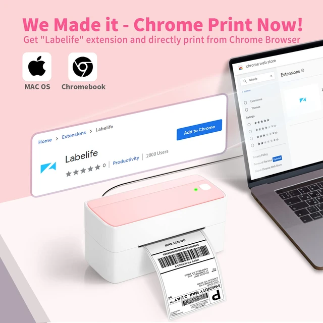 Phomemo Thermal Label Printer Shipping Label Printer for Mac Windows  Chromebook Desktop 4x6 Thermal Label Printer for Office - AliExpress