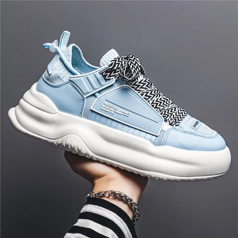 

Retro Thick Bottom Breathable Non-slip Sneakers 2023 Autumn New Men Casual Shoes Fashion and Comfortable Flat Men's Sports Shoes