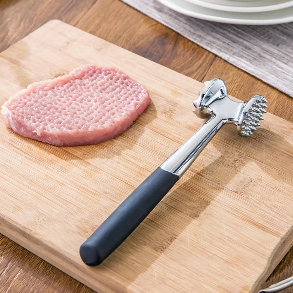 Meat Tenderizer Hammer Dual-Sided Mirror Polished Comfortable Grip Pounder Heavy Duty Pounder Tool For Steak Fish